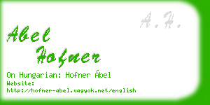 abel hofner business card